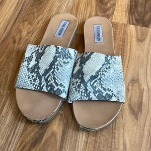 Steve Madden Snake Print Slides